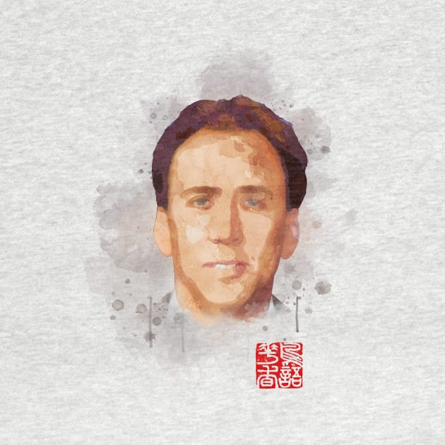 Nicolas Cage Watercolor by Soriagk